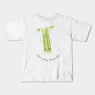 Let's Celery-brate Life Cute Watercolor Celery Kids T-Shirt